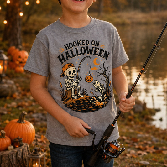 Youth Hooked on Halloween Comfort Colors T-Shirt
