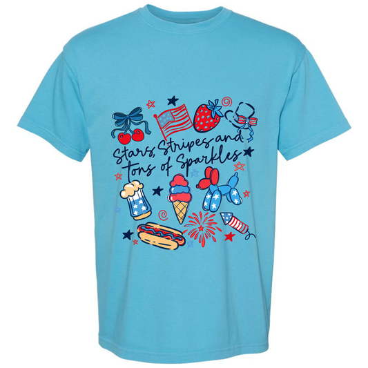 Stars Stripes & Tons of Sparkles Graphic Tee Twice the Charm Boutique