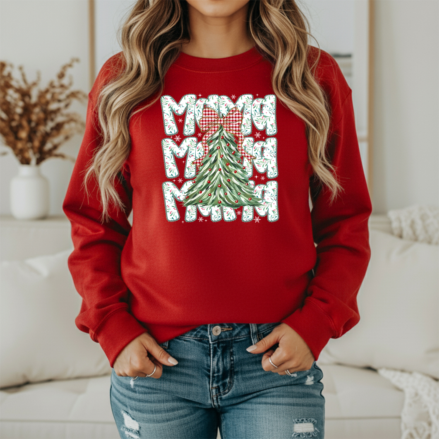 Christmas Mama Gildan Sweatshirt – Festive Mama Holiday Crewneck