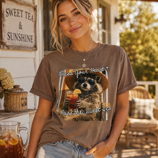 Bless Your Heart Pass the Sweet Tea Raccoon