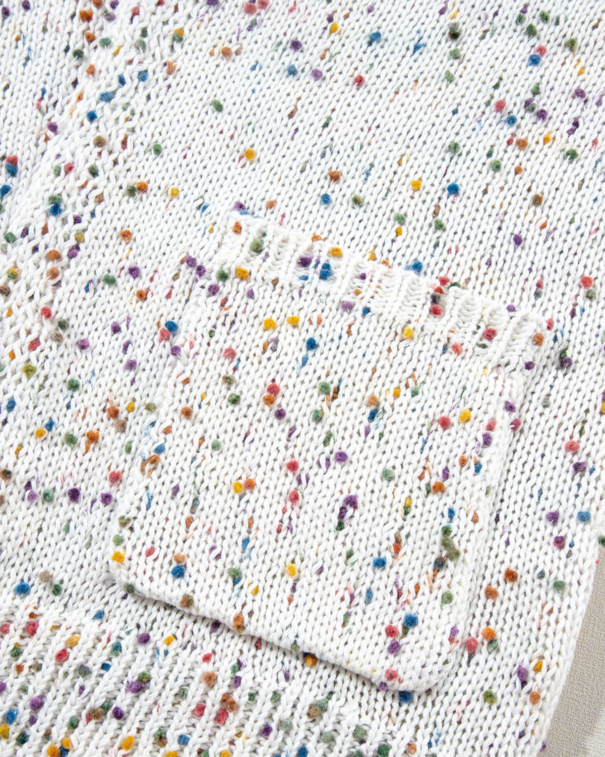 Confetti Dreams Open Front Knit Cardigan