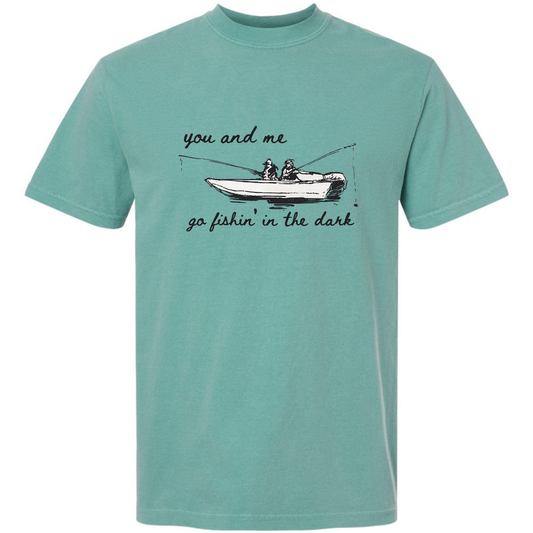 You and Me Go Fishin’ Graphic Tee | Comfort Colors Seafoam Vintage Fishing Shirt Twice the Charm Boutique