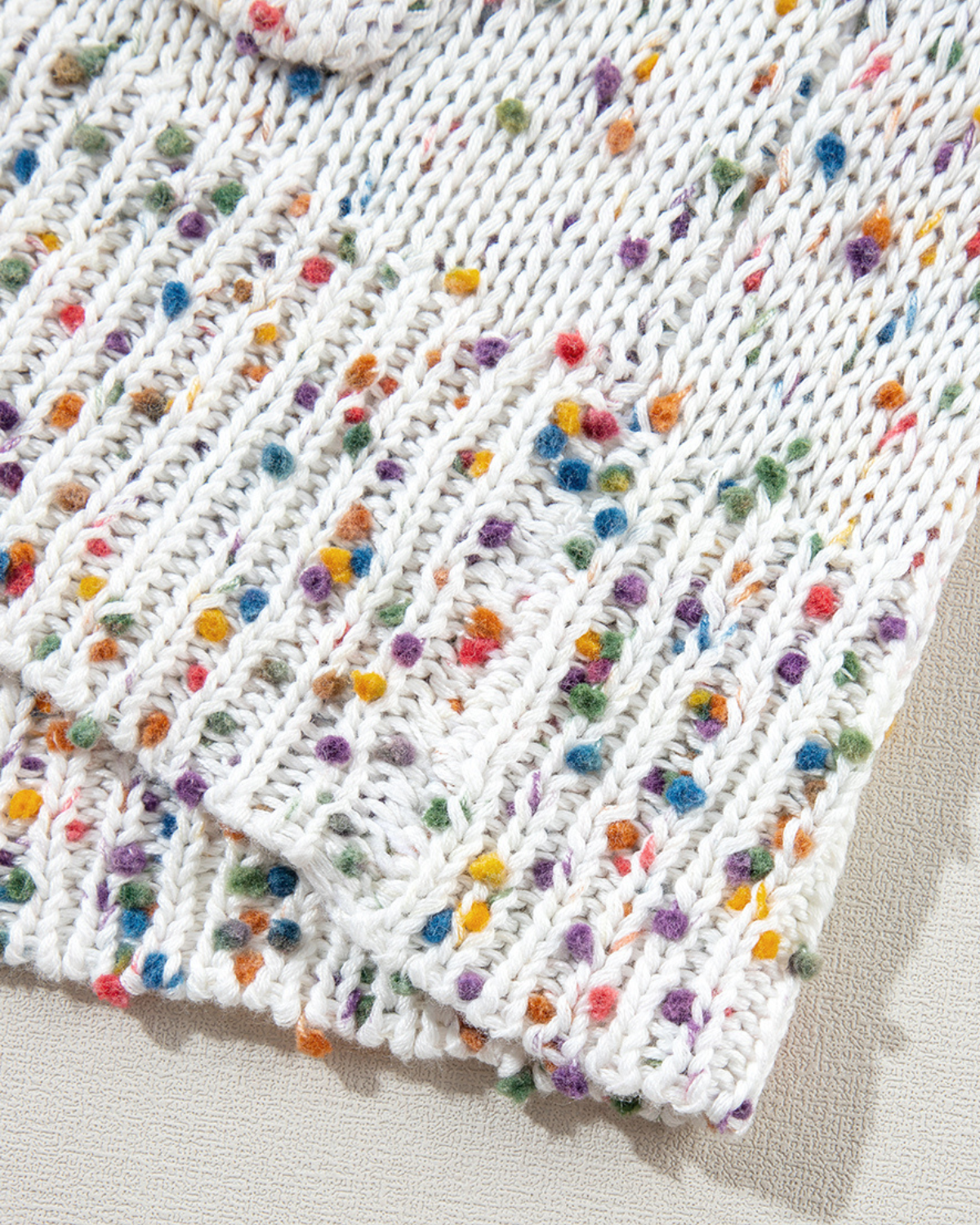 Confetti Dreams Open Front Knit Cardigan