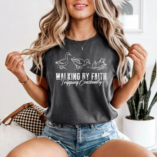 Walking by Faith Tripping Constantly Tee Twice the Charm Boutique