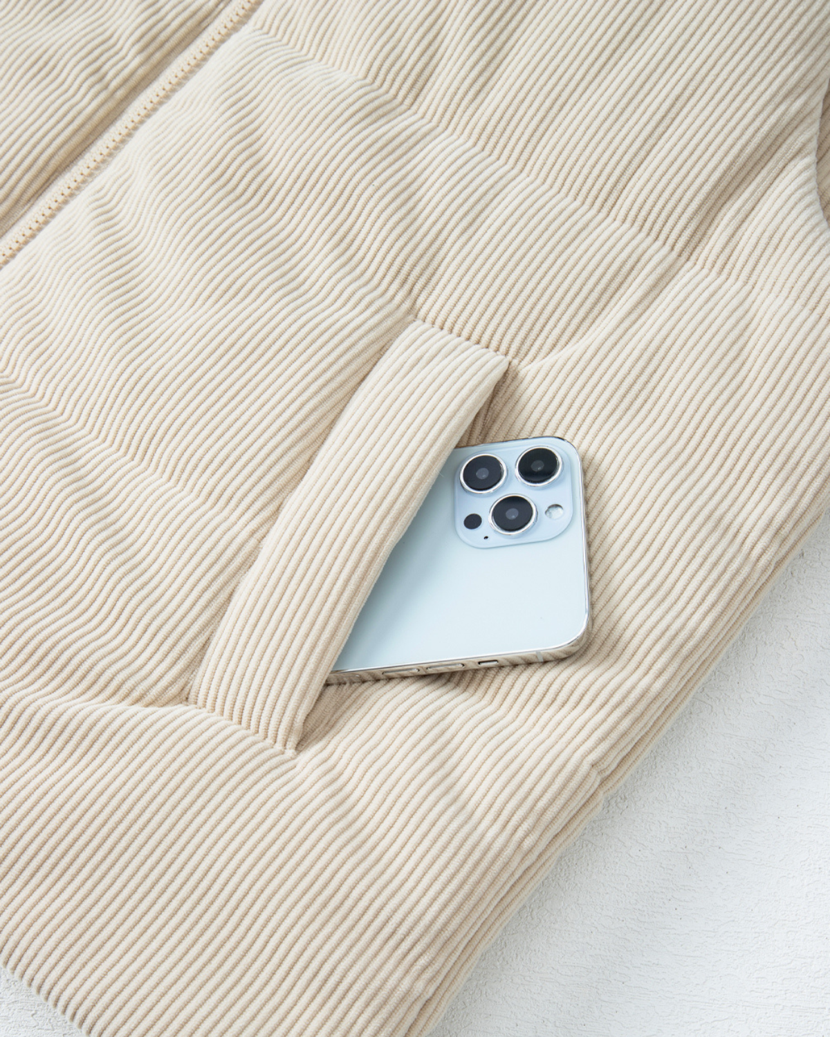 Cozy Comfort Corduroy Puffer Vest – Cream