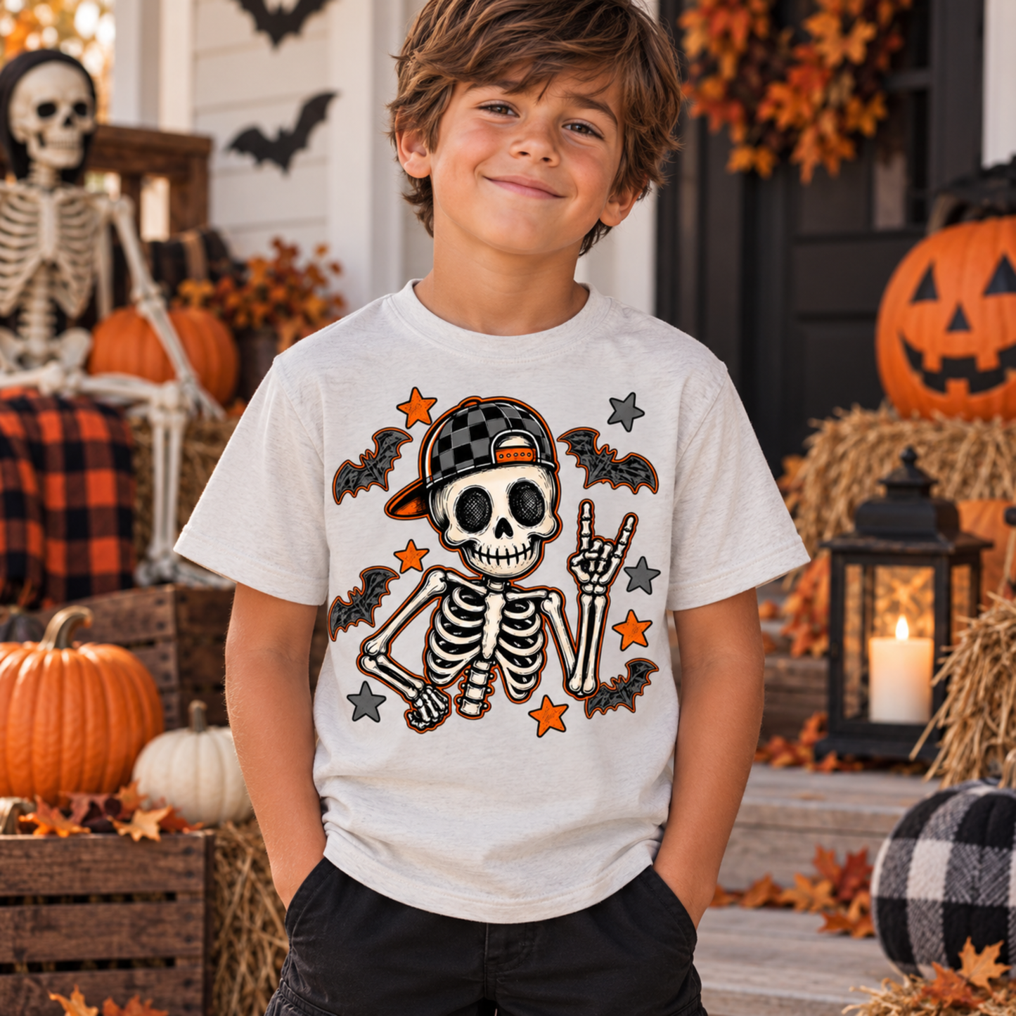 Halloween Skeleton Kids Tee