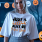 Just a Little Ray of Pitch Black Graphic Tee – Funny Spooky Season Shirt
