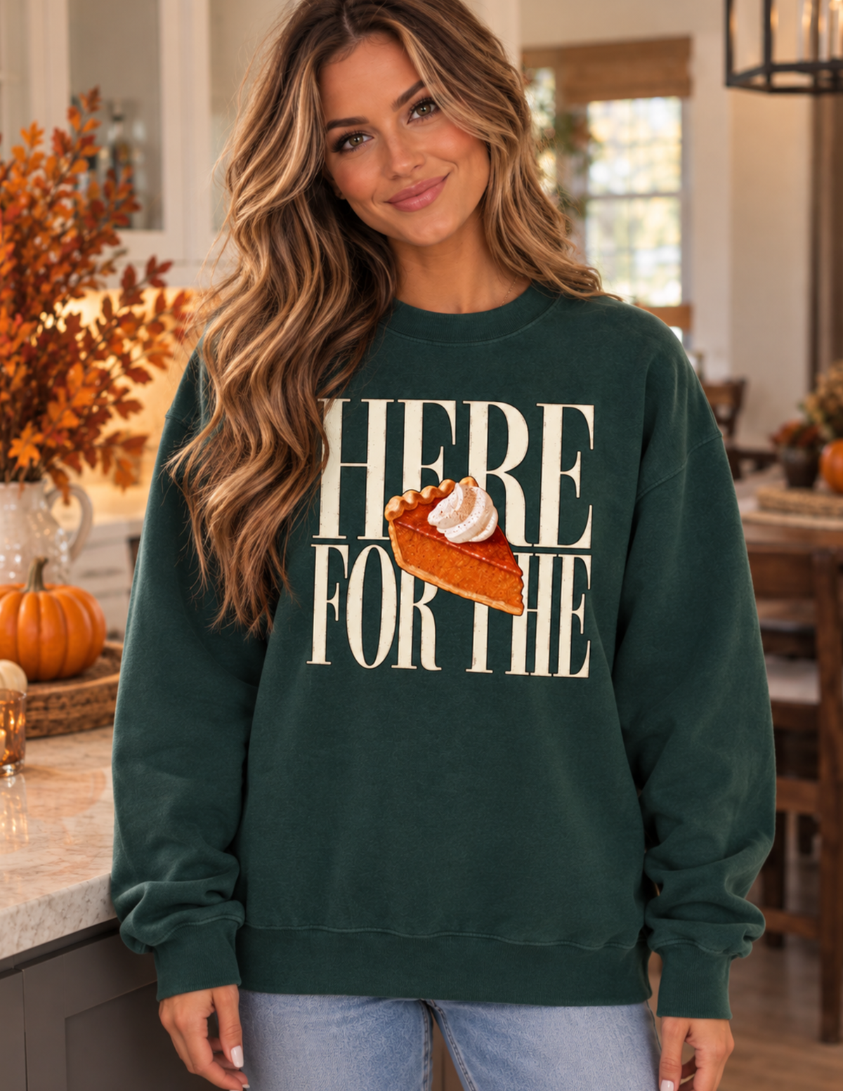 Here for the Pie Lane Seven Sport Green Crewneck Sweatshirt