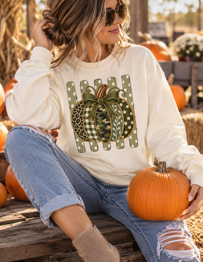 Fall Pumpkin Crewneck Sweatshirt