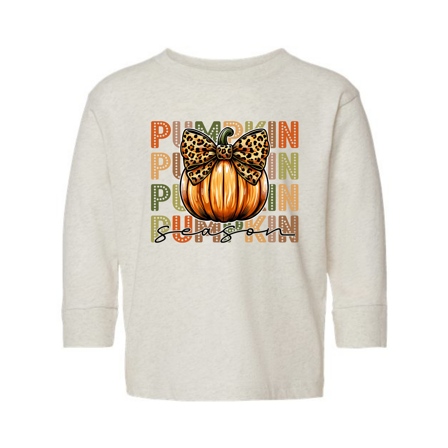 Pumpkin Season Kids Long Sleeve Graphic Tee