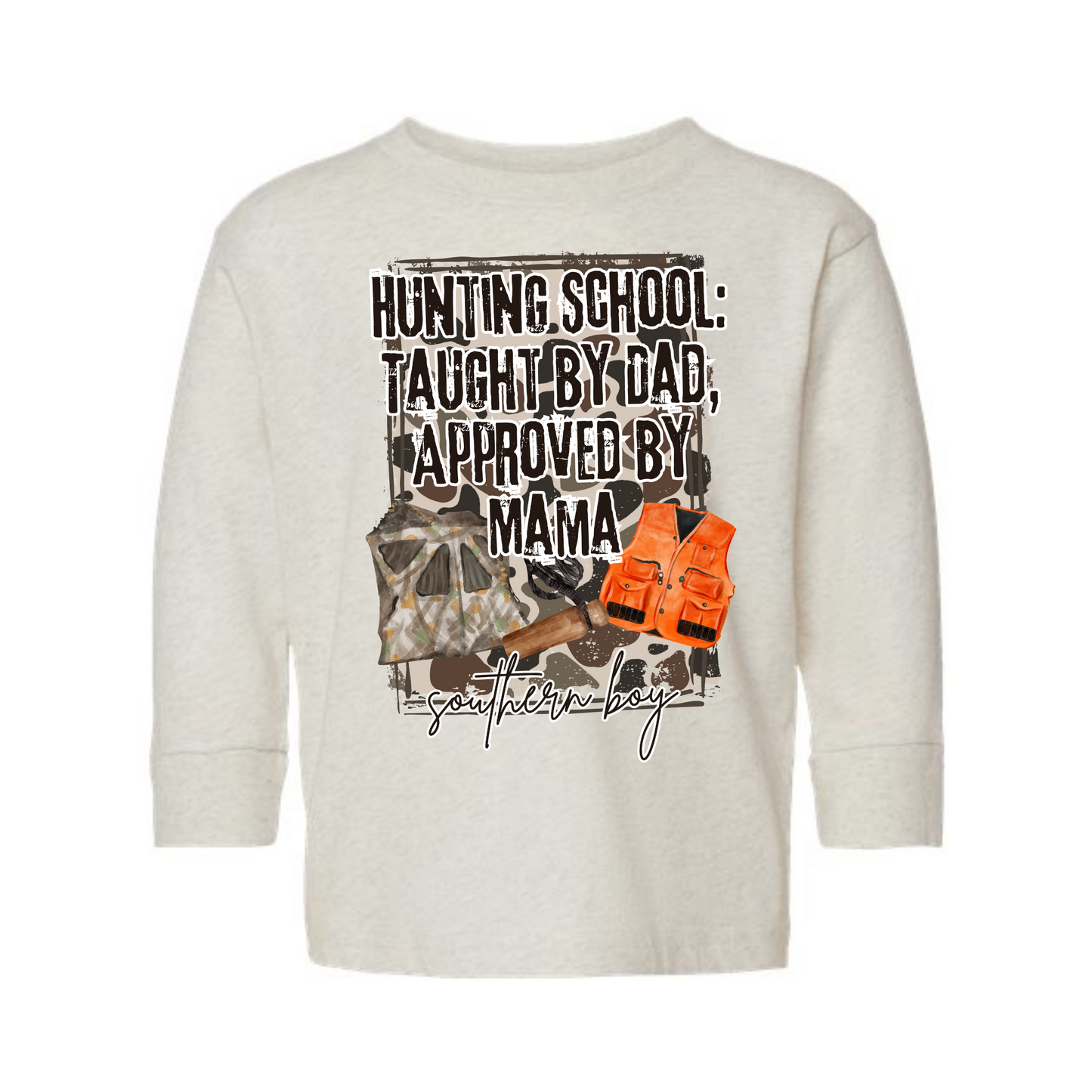 Hunting School Kids Long Sleeve Graphic Tee