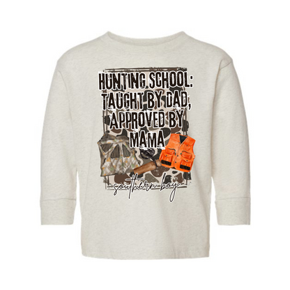 Hunting School Kids Long Sleeve Graphic Tee