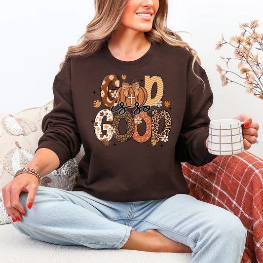 “God Is So Good” Fall Sweatshirt Twice the Charm Boutique