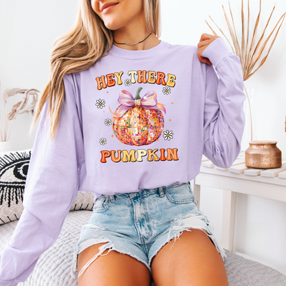 Hey There Pumpkin Disco Long Sleeve Tee