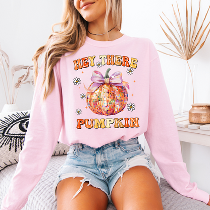 Hey There Pumpkin Disco Long Sleeve Tee