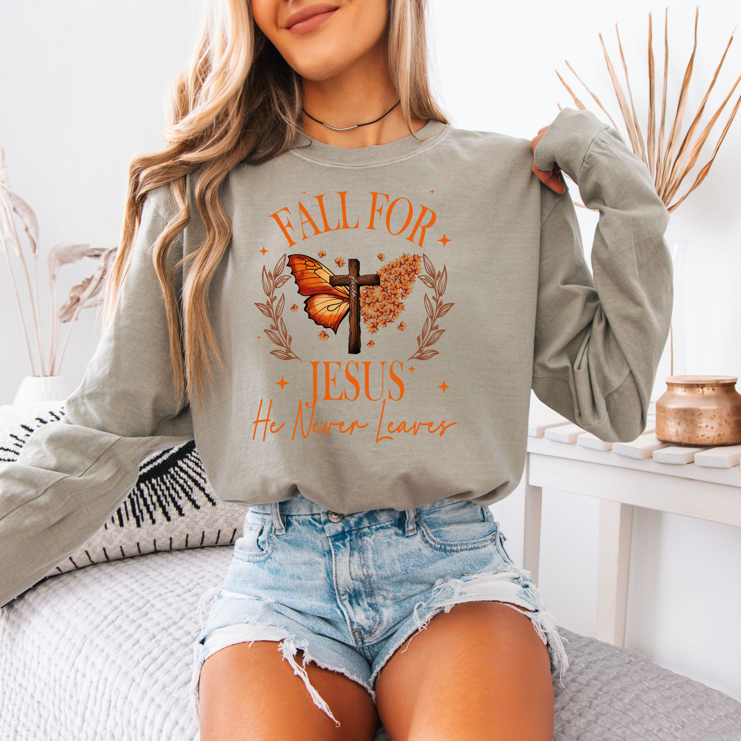 Fall For Jesus Long Sleeve Tee