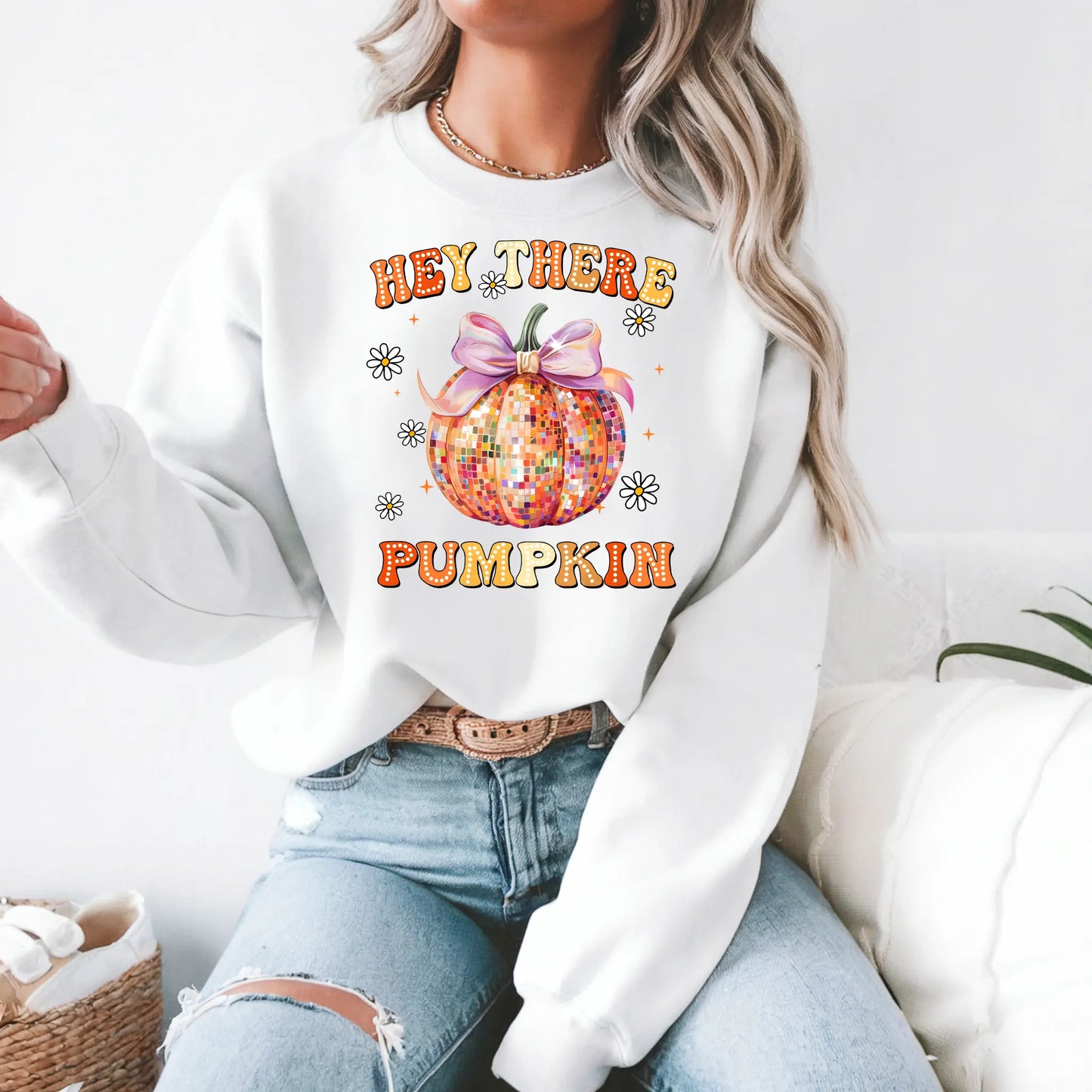 Hey There Pumpkin Disco Sweatshirt Twice the Charm Boutique