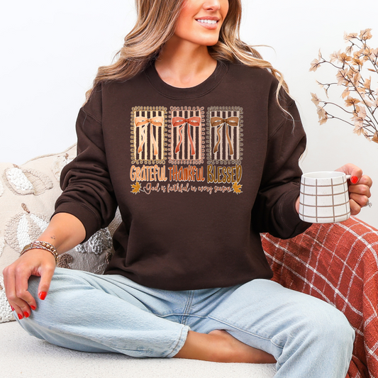Grateful Thankful Blessed Sweatshirt