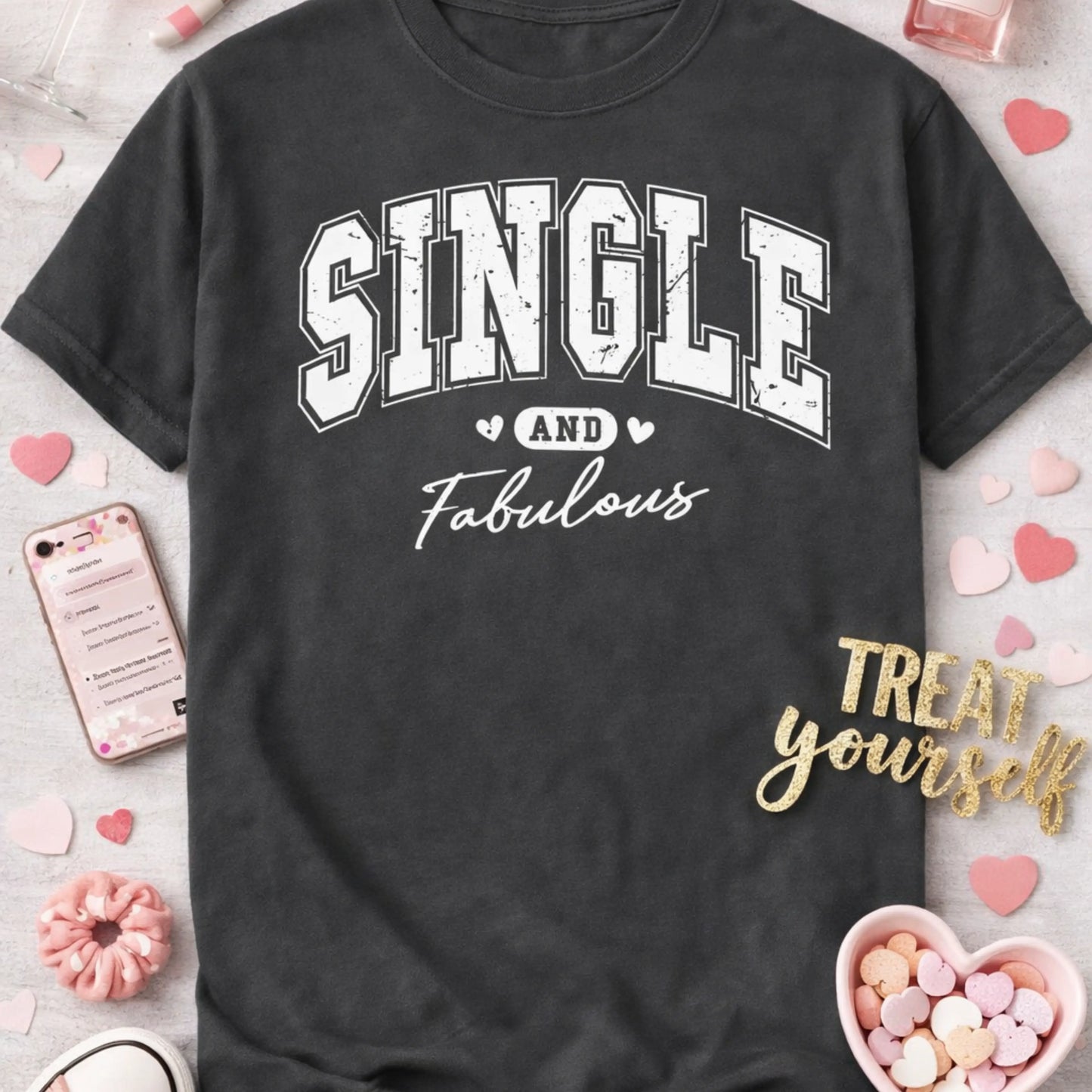 Single and Fabulous Graphic Tee – Funny Confidence Statement Shirt Twice the Charm Boutique