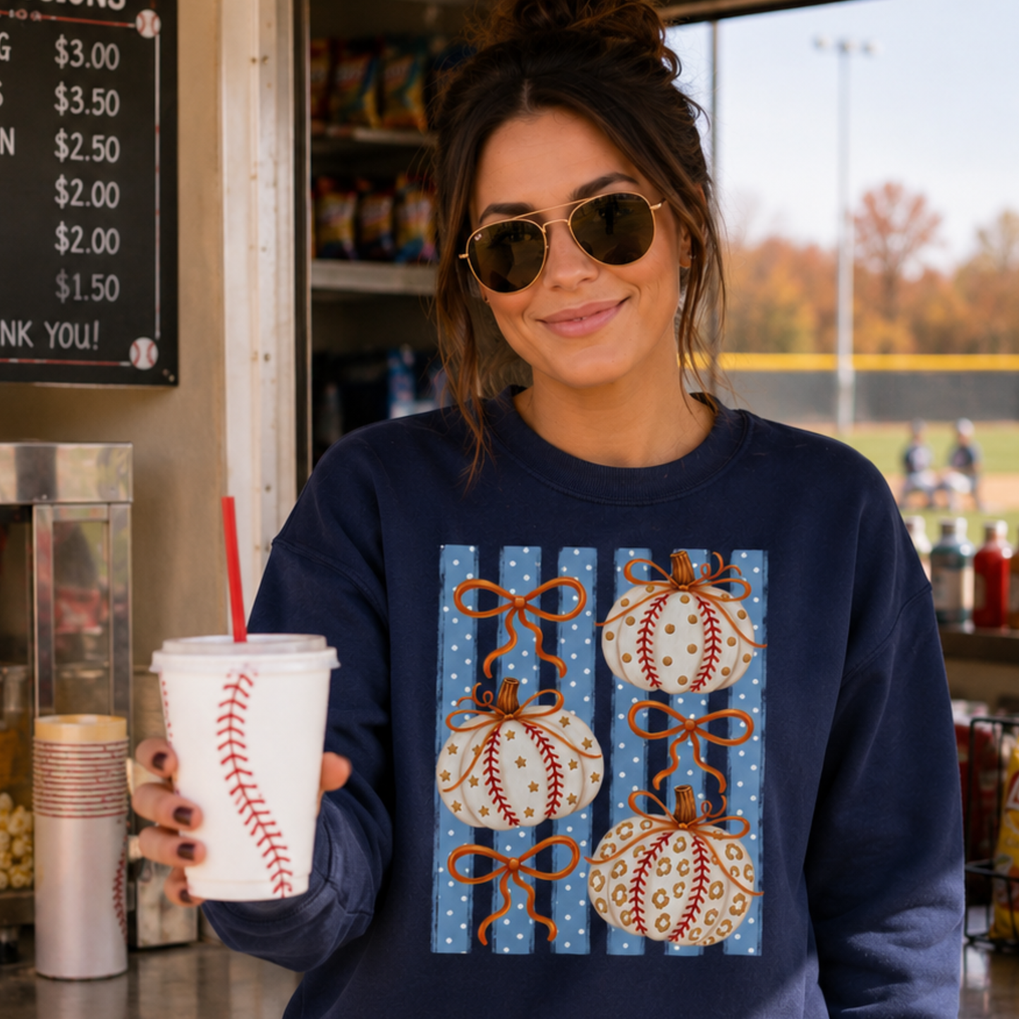 Baseball Pumpkin Lane Seven Sweatshirt