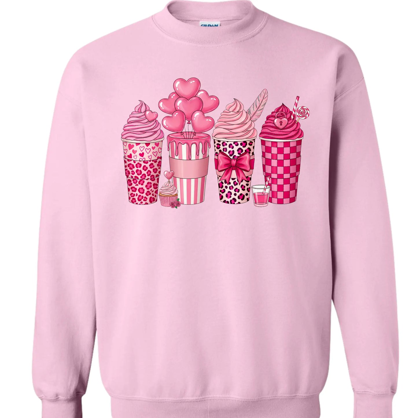 Pink Valentine Coffee Cups Graphic Twice the Charm Boutique