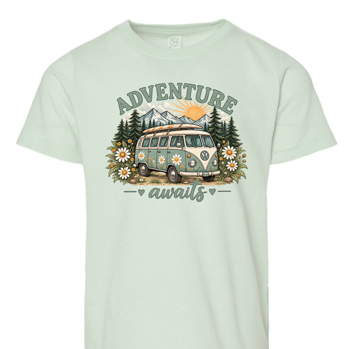 Adventure Awaits Vintage Camper Graphic Toddler Tee