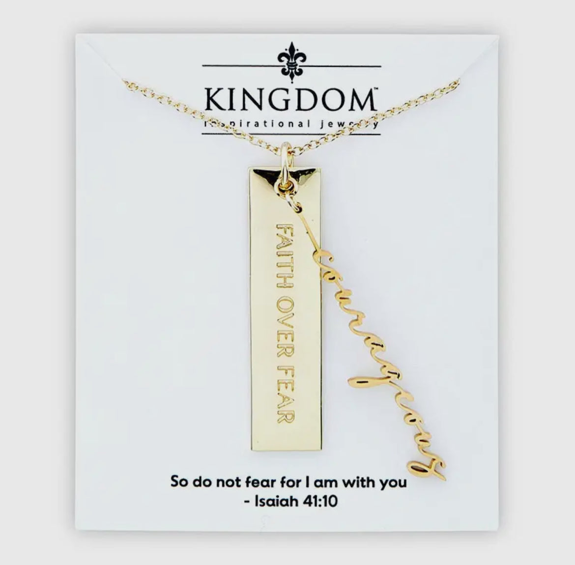 Faith Over Fear Necklace – Courageous Edition
