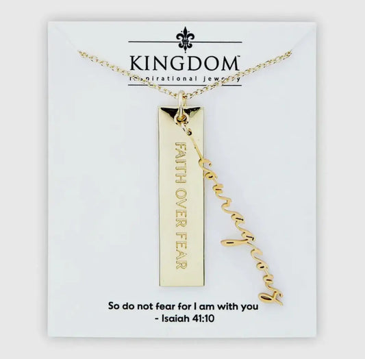 Faith Over Fear Necklace – Courageous Edition Twice the Charm Boutique