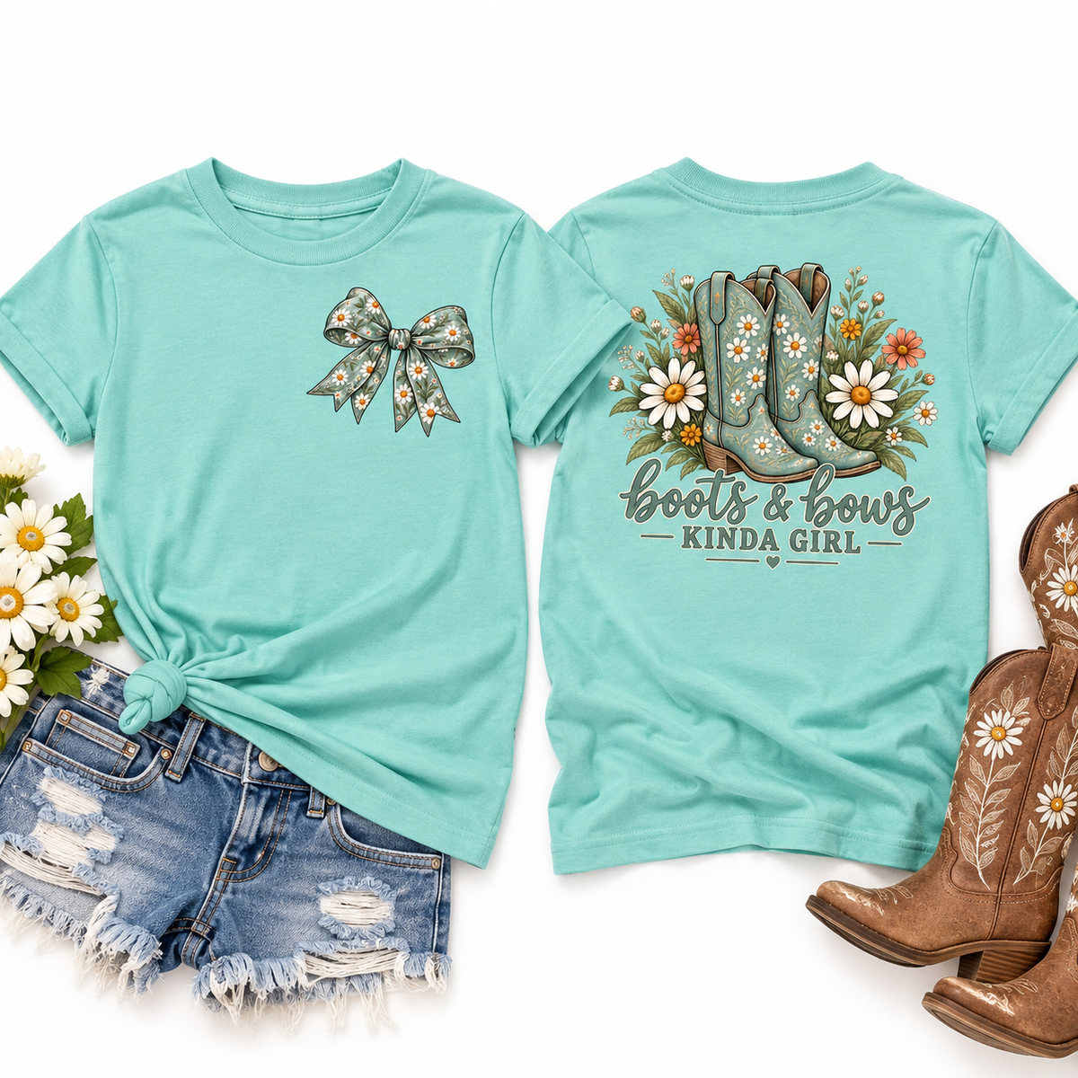 Boots & Bows Kinda Girl Western Girl Toddler Tee
