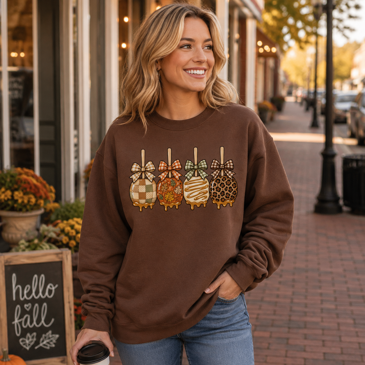 candy apple sweatshirt