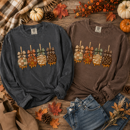Fall Caramel Apple Long Sleeve Shirt