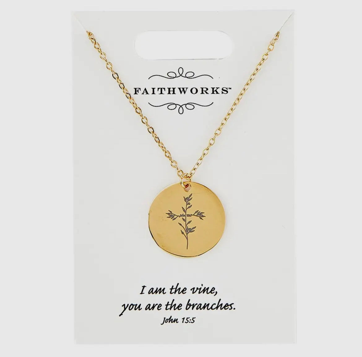 Circle Vine Gold Necklace