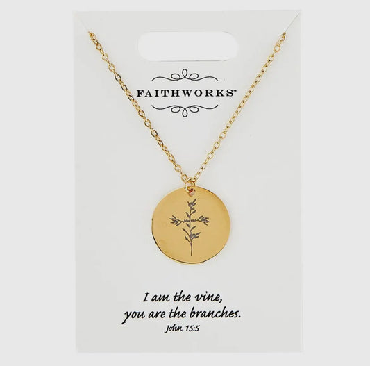 Circle Vine Gold Necklace