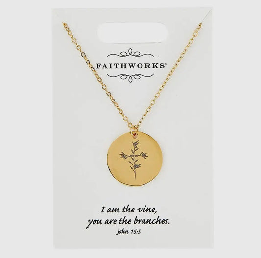 Circle Vine Gold Necklace Twice the Charm Boutique