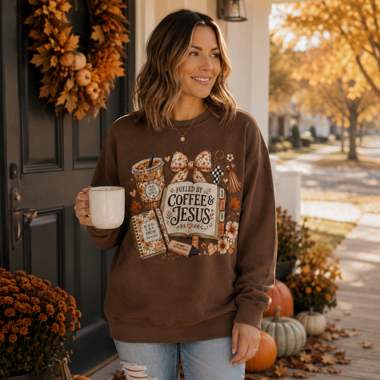 Coffee Jesus Comfort Color Espresso