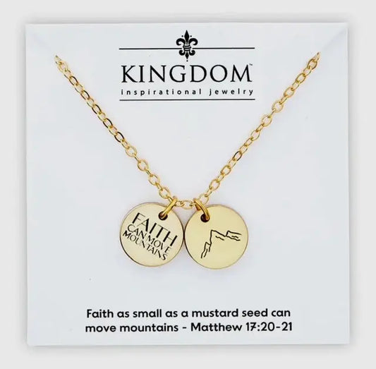 Faith Can Move Mountains Coin Necklace Twice the Charm Boutique