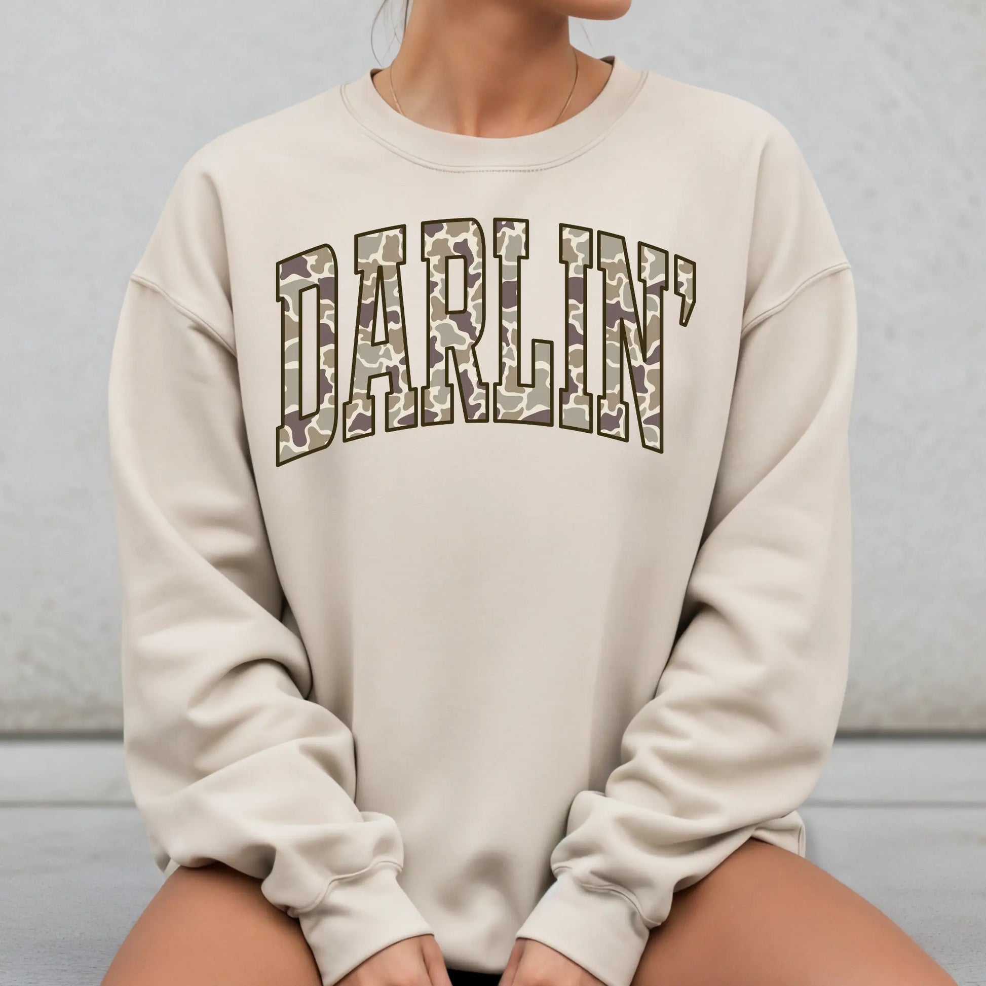 Camo Darlin’ Sweatshirt Twice the Charm Boutique