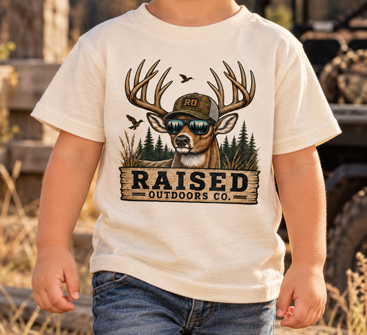 Kids Deer Graphic T-Shirt | Buck with Sunglasses Country Tee