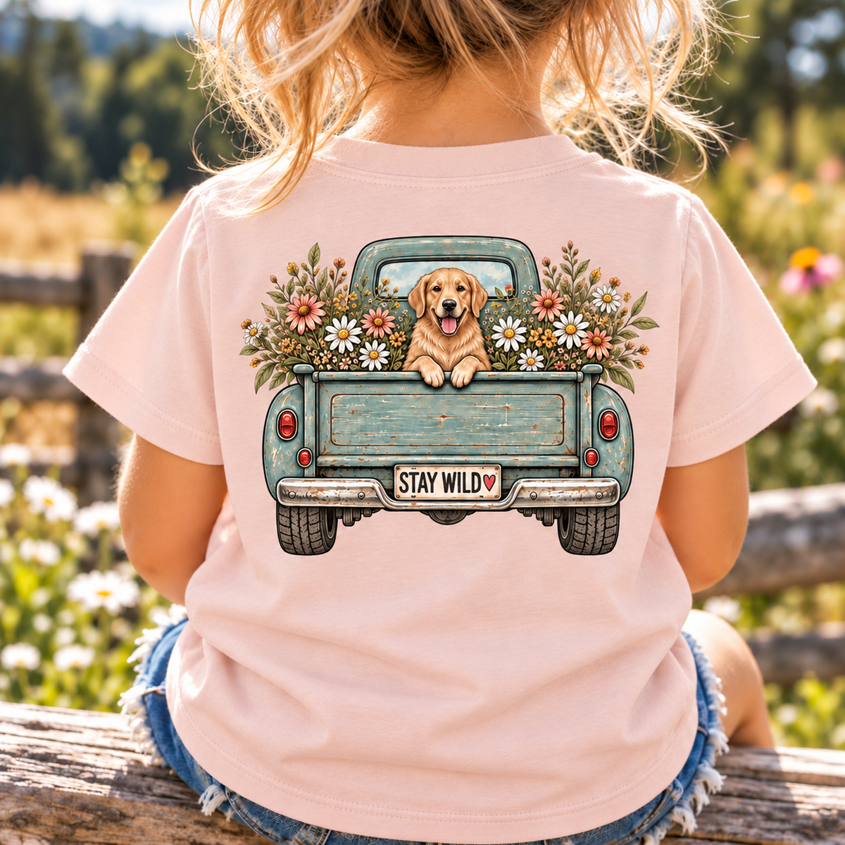Stay Wild Truck & Dog Toddler Graphic Tee