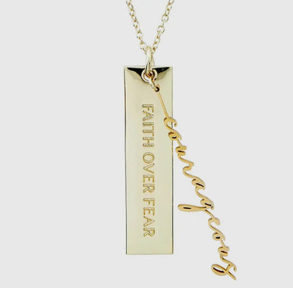 Faith Over Fear Necklace – Courageous Edition