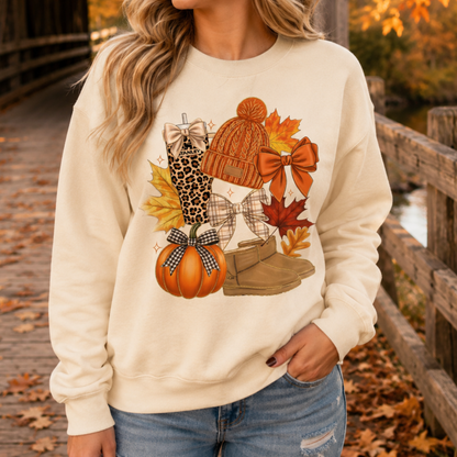 fall collage seven lane sweatshirt