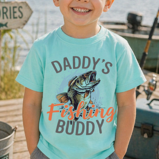 Daddy’s Fishing Buddy Kids Shirt – Toddler Fishing Tee