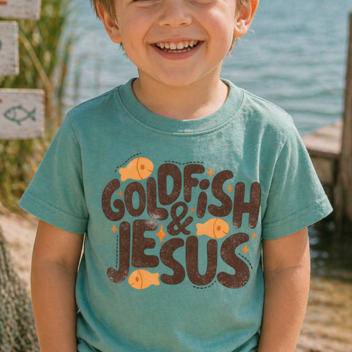 Goldfish & Jesus Kids Shirt – Christian Toddler Tee