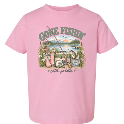 Gone Fishin’ Toddler Graphic Tee