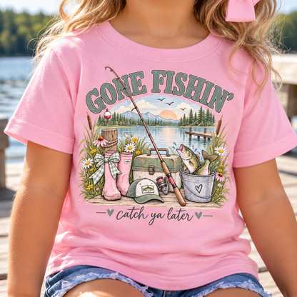 Gone Fishin’ Toddler Graphic Tee