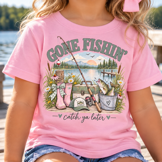 Gone Fishin’ Toddler Graphic Tee