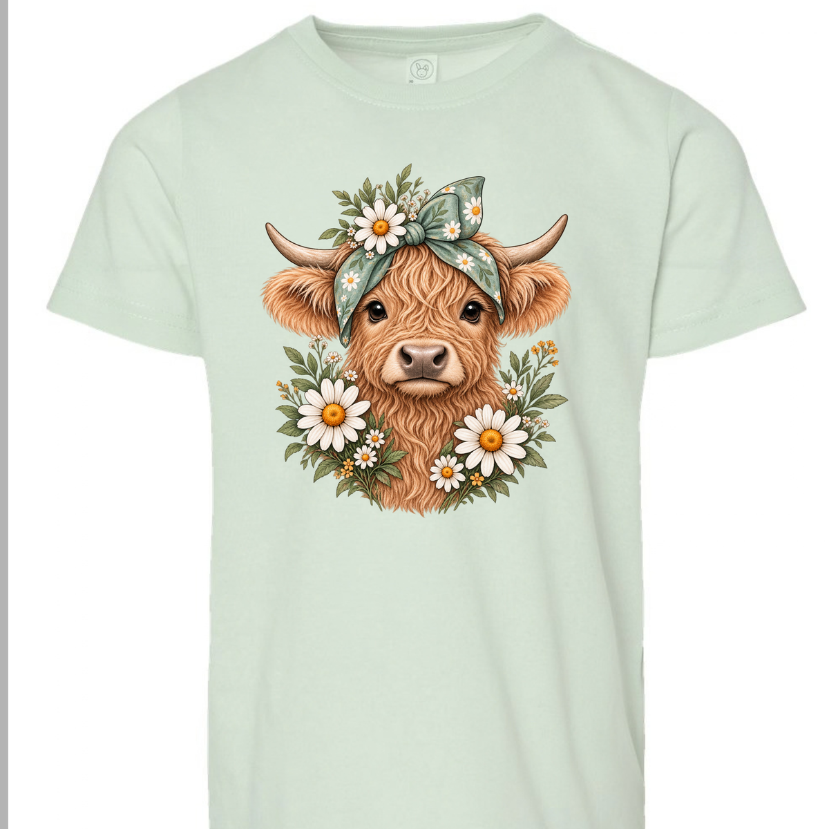 Highland Cow & Daisies Toddler Graphic