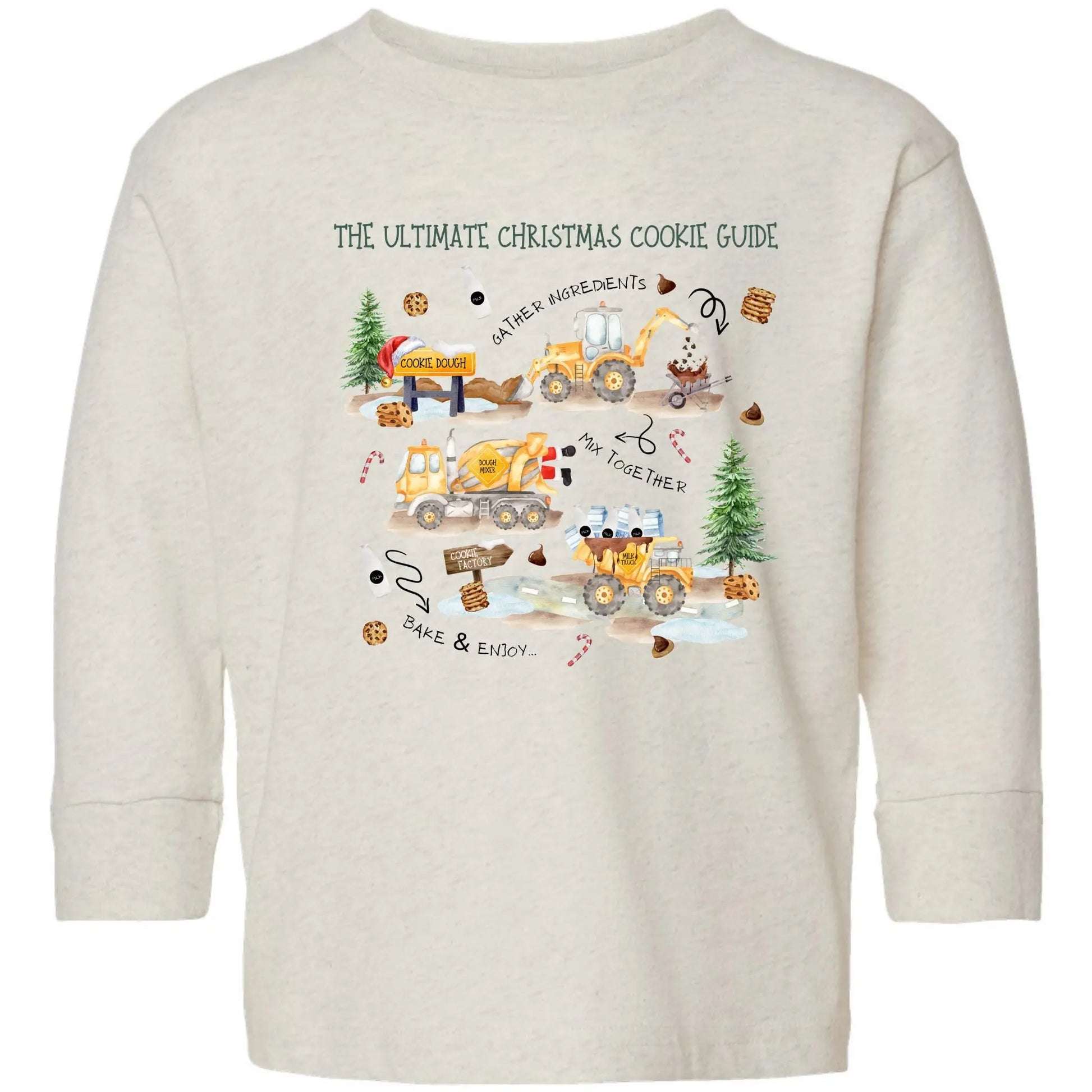 The Ultimate Christmas Cookie Guide Toddler Tee – Rabbit Skins Kids Construction Shirt Twice the Charm Boutique