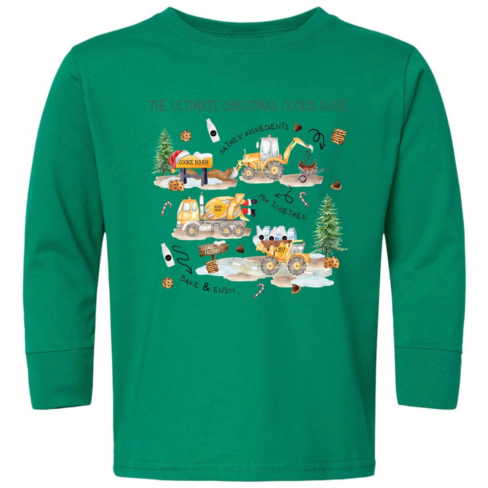 The Ultimate Christmas Cookie Guide Toddler Tee – Rabbit Skins Kids Construction Shirt Twice the Charm Boutique