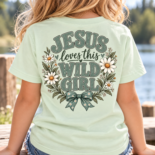 Jesus Loves This Wild Girl Christian Toddler Graphic Tee